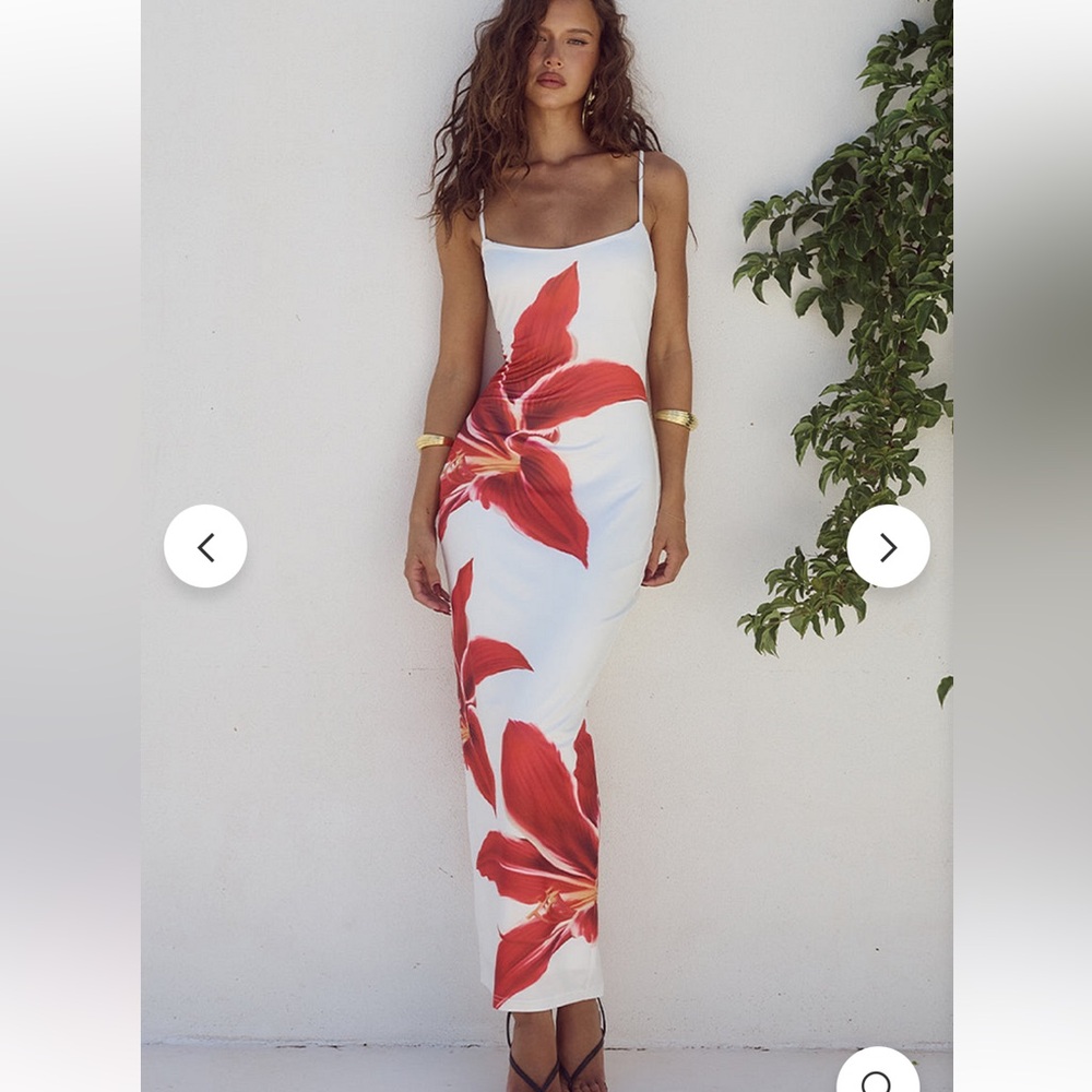 White floral dress
